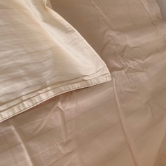 【USED】 シングル　掛布団・枕2枚カバー　ベージュの画像