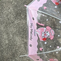 ジャンク品　マイメロディのビニール傘45㎝の画像