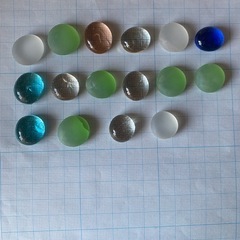 新品　セット　ガーデン雑貨　 ガラス石　カボション　敷石　パーツ　文曇りガラス　メダカ　水槽　トイレ　 オーバル　フラワーベース　金魚鉢の画像