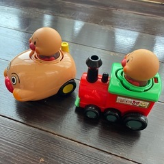 アンパンマン　プッシュゼンマイおもちゃ2点セットの画像