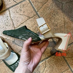 NICAL ベルト付きレースサンダルSサイズ　グリーンの画像