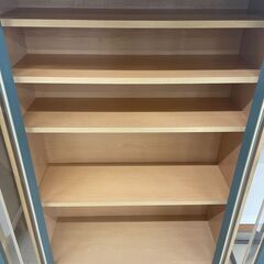 【ジャングルジャングル滋賀草津店】ジモティ来店特価‼ 飾り棚 ナチュラル×ブルー J-251146の画像