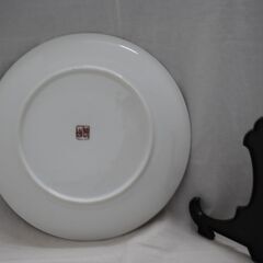 [1687] 有田焼 若山作 陶器 3点セット 花 朱色 皿 灰皿 壺の画像