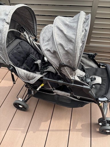 besrey グレー ダブルベビーカー 2人用