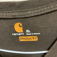 カーハートロングTシャツブラウンの画像