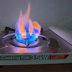 【箱付き＆動作OK】カセットコンロ 高火力3.5kW／スマート収納／卓上コンロ／アウトドア・非常用・鍋・キャンプ・ガスコンロの画像