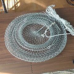 『✨釣り好き必携✨』川釣り海釣り 魚活かし フラシ ビク 丸ビク 魚網 丸網 網かご 仕掛け網の画像