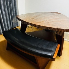 三角形木製　ダイニングテーブルセット　関家具の画像