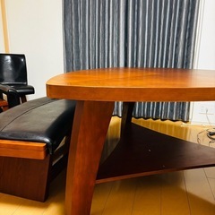 三角形木製　ダイニングテーブルセット　関家具の画像