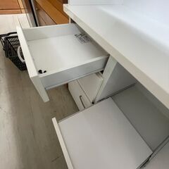 【ジャングルジャングル滋賀草津店】ジモティ来店特価‼ 食器棚 ニトリ ホワイト J-251148の画像