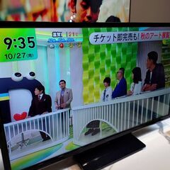 液晶テレビ32インチ2017年製、リモコン、TV線、 中古品の画像