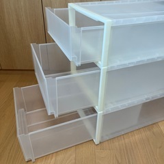 無印良品 クリアケース 3個の画像