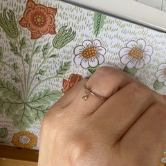 11号　ゴールド　指輪　リング　一粒　ダイヤ風　ラインストーン　ジルコニア　アクセサリー　 天然石　ハンドメイドパーツの画像