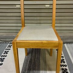 【11/29（土）限定！指定先へ送料無料でお届けします（墨田区、江東区、台東区）】無印良品 オーク材ダイニングチェア 2脚セット 廃盤品の画像