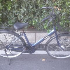 整備済み中古自転車　26インチ　税別￥9.980-　LEDオートライト　軽快車　V型　ブルー1108の画像