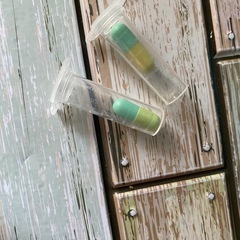 未使用　難あり　セット　メモリ　ケース　カプセルメモ　シリンダー　容器　雑貨　玩具　パロディ　パーツ　お手紙　おままごと　カプセル　メモ　の画像