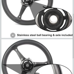 【新品】マットブラックフロントホイールリムスズキ GSXR600 GSXR750 GSX-R600 GSX-R750 2006-2007, GSXR1000 GSX-R1000 2005-2008用, オートバイ用交換アクセサリーの画像