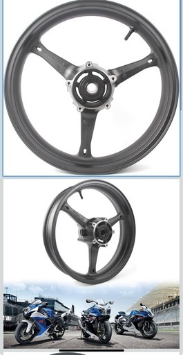 【新品】マットブラックフロントホイールリムスズキ GSXR600 GSXR750 GSX-R600 GSX-R750 2006-2007, GSXR1000 GSX-R1000 2005-2008用, オートバイ用交換アクセサリー