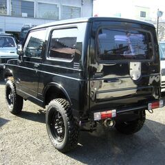 極上美車 ４年 ジムニー ＪＡ１１Ｖ改 ５速 エアコン パワステ リフトアップ公認 ブラックの画像