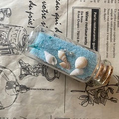 マリン　置物　海　貝殻　シェル　ドライフラワー　ガラスボトル　ミニチュア　ボトル　ディスプレイ　ディスプレー　ナチュラル雑貨　アンティーク　インテリアの画像