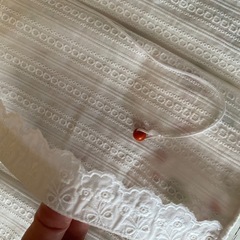 ブックカバー　苺　レース　新書サイズ　手帳カバー　ノートカバー　カバーの画像