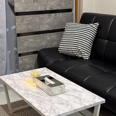 大理石パタン　ローテーブルの画像