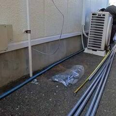 【塩ビ(VP)管設置】貯水タンクからの塩ビ管引き工事ご依頼作業へ...