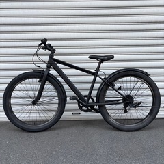 【12万で購入】ファットバイク 黒 26インチ 美品 マットブラック 超極太タイヤ 高級名門シマノ社製変速搭載 MTB　BMX ビーチクルーザー クロス ピスト ロードお洒落 自転車【早い者勝ち】の画像