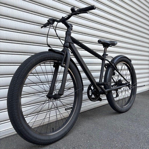 【12万で購入】ファットバイク 黒 26インチ 美品 マットブラック 超極太タイヤ 高級名門シマノ社製変速搭載 MTB　BMX ビーチクルーザー クロス ピスト ロードお洒落 自転車【早い者勝ち】