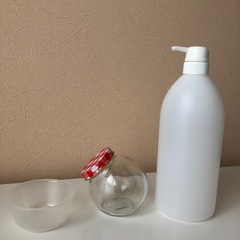 カゴ、瓶ボトル、135ml計量カップお玉まとめ売りの画像