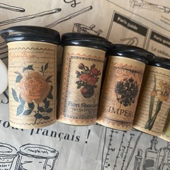 セット　小物入れ　ケース　花柄　薔薇　シードケース　ローズ　アイリス　遮光　保管　容器　ヴィクトリアン　レトロ　ナチュラル雑貨　インテリアの画像