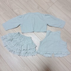 🌸プチアンジェリーナ カーディガン ベスト スカート お出かけ用 ベビー服🌸の画像