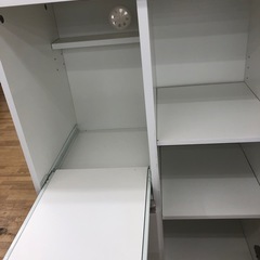 【ドリーム川西店御来店限定】☆ジモティー見たよ♪割引☆ ニトリ レンジ台 WHT クリーニング済み 【99560000033964】の画像