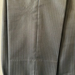 【A5】TAKAQ SLIM FITブラックストライプ ビジネススーツ上下セットの画像