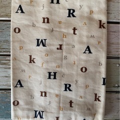 ブックカバー　ローマ字　イニシャル　英語　新書　白　ホワイトの画像