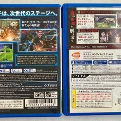 中古PSVITAソフト２本セット　真・三國無双NEXT、ゴッドイーター2レイジバーストの画像
