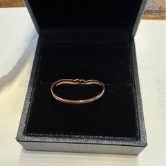 K10 ピンクゴールド　リング　0.01カラットの画像