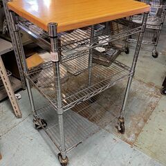 ルミナス サービスカート キッチンワゴン 61-46-101cmの画像