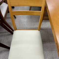 ★リユースのサカイ高崎店★TJ13287 (株)ニトリ 2人掛けダイニングセット 茶 H70×D80×W120.5 クリーニング済みの画像