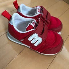 ミキハウス　スニーカー　14.5cm 赤　の画像