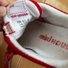 ミキハウス　スニーカー　14.5cm 赤　の画像