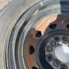 【★引き取り限定】ブリジストン BLIZZAK REVO1 スタッドレスタイヤ ホイール 4本セット 145R70R12 軽トラ・バン等 2005年51周目製の画像