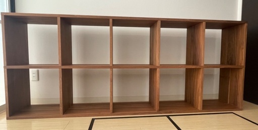 無印良品 スタッキングシェルフ ウォールナット 5段×2列