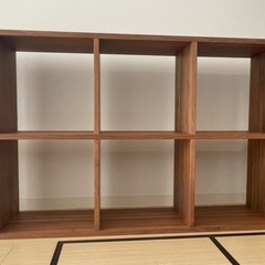 無印良品 スタッキングシェルフ ウォールナット 5段×2列の画像