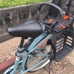 チャイルドシート付き自転車の画像