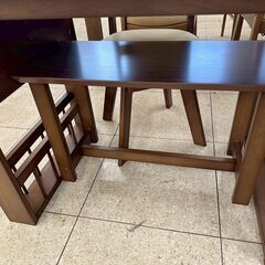 ★リユースのサカイ高崎店★TJ13291 (株)ニトリ 4人掛けダイニングセット 茶白 H70×D75.5×W120.5 クリーニング済みの画像