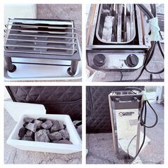 【即活躍✨】🧖‍♂️自宅用サウナセット（テント＋ストーブ＋サウナストーン付き）現状品　✨簡易清掃・動作確認済み❗️の画像