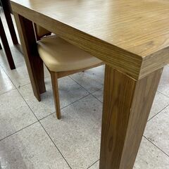 ★リユースのサカイ高崎店★TJ13292 (株)ニトリ 2人掛けダイニングセット 茶 H70×D90×W150 クリーニング済みの画像