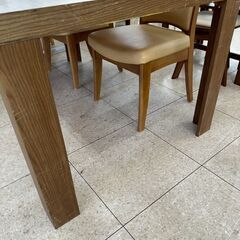 ★リユースのサカイ高崎店★TJ13292 (株)ニトリ 2人掛けダイニングセット 茶 H70×D90×W150 クリーニング済みの画像