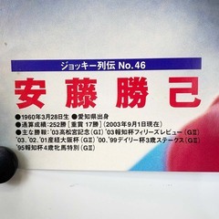 JRA ヒーロー列伝ポスター NO.46 安藤勝己 騎手 ジョッキー 競馬 B3の画像